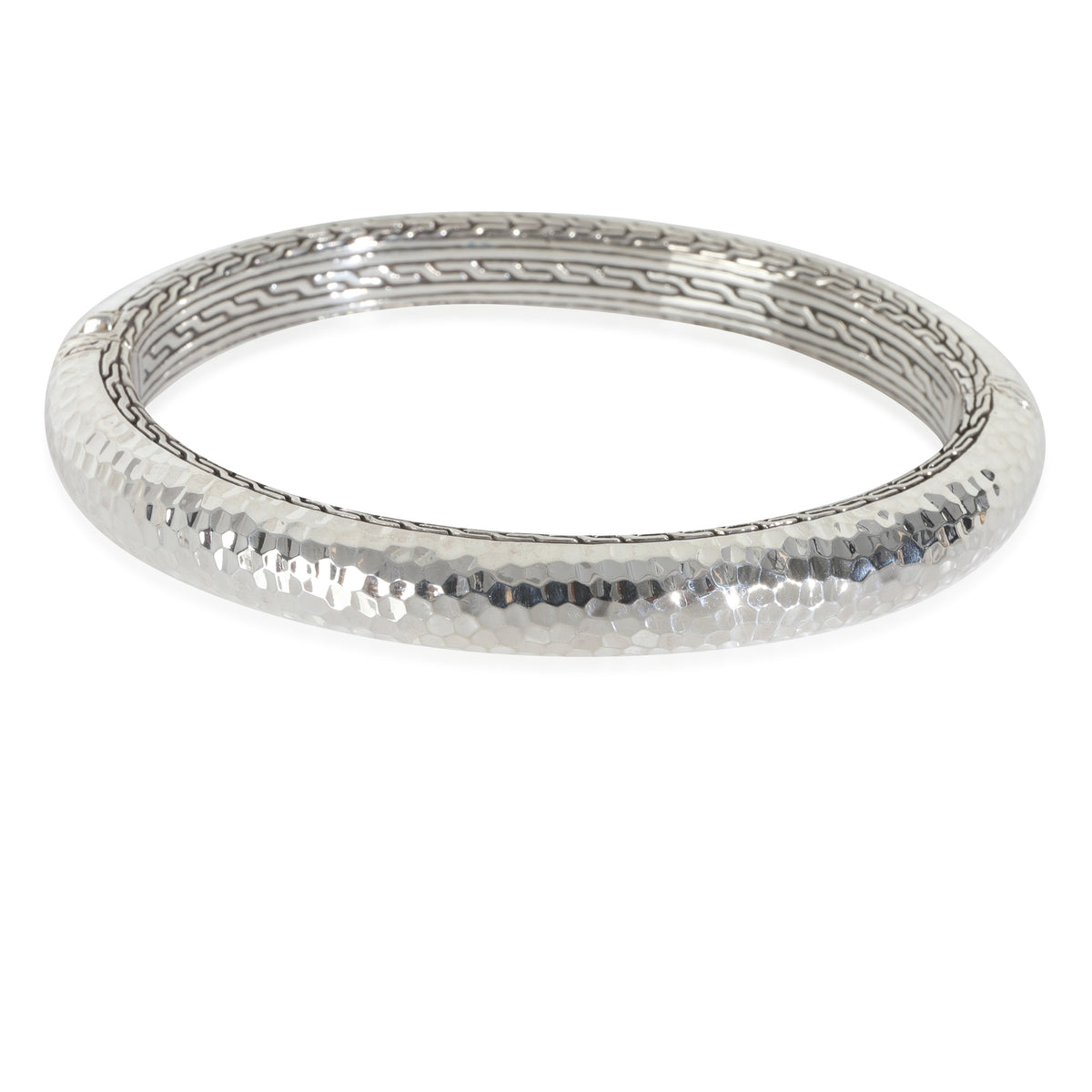 Sterling Silver  Hammered Bangle Bracelet