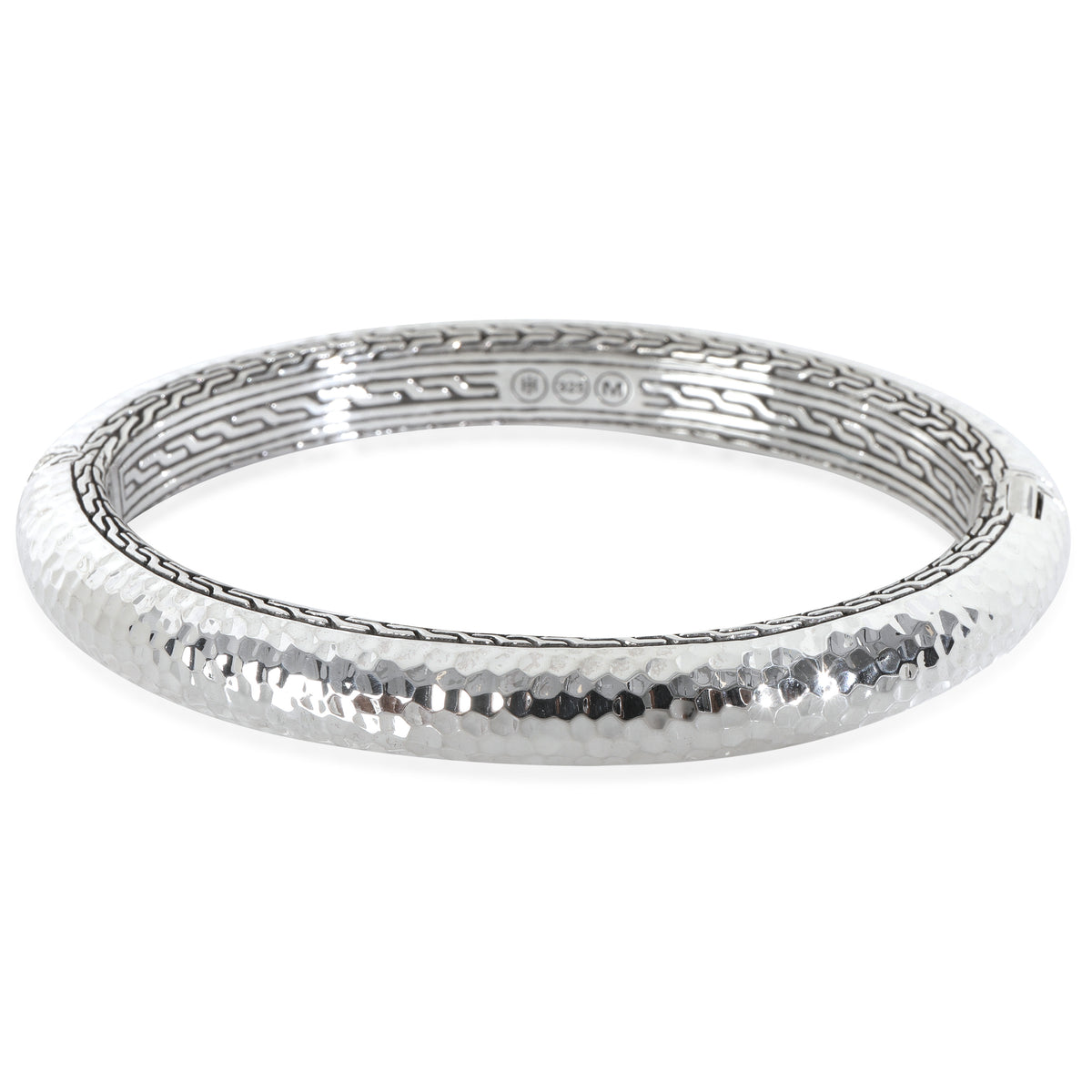 Sterling Silver  Hammered Bangle Bracelet