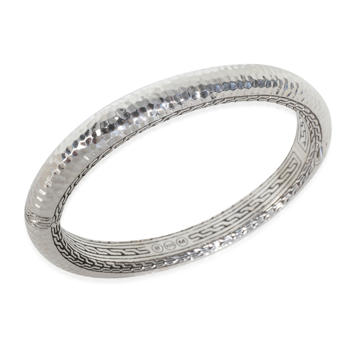 Sterling Silver  Hammered Bangle Bracelet
