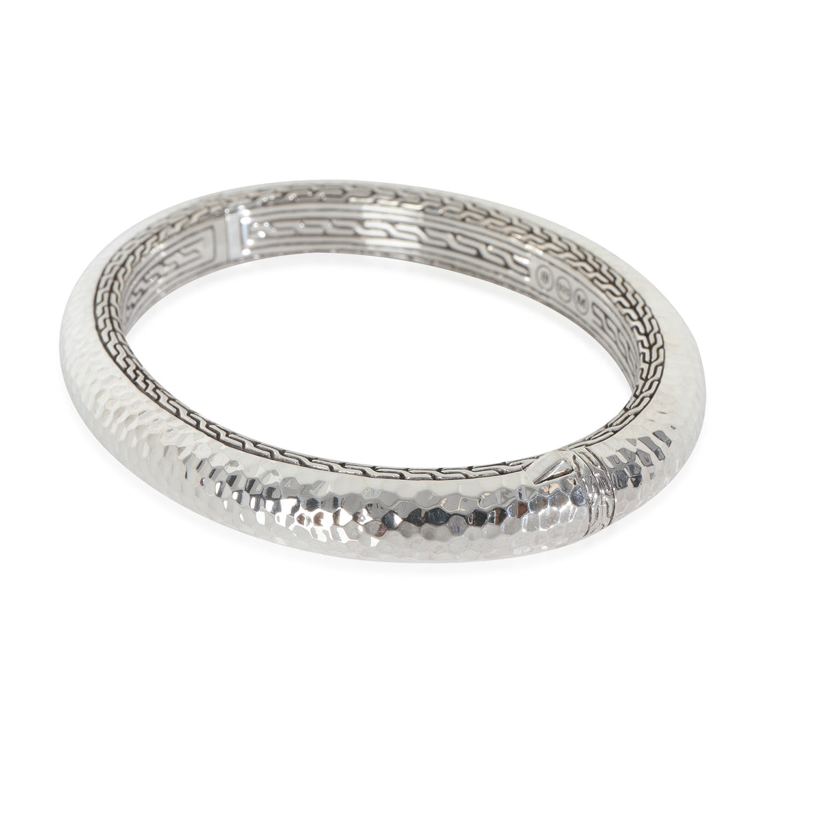 Sterling Silver  Hammered Bangle Bracelet