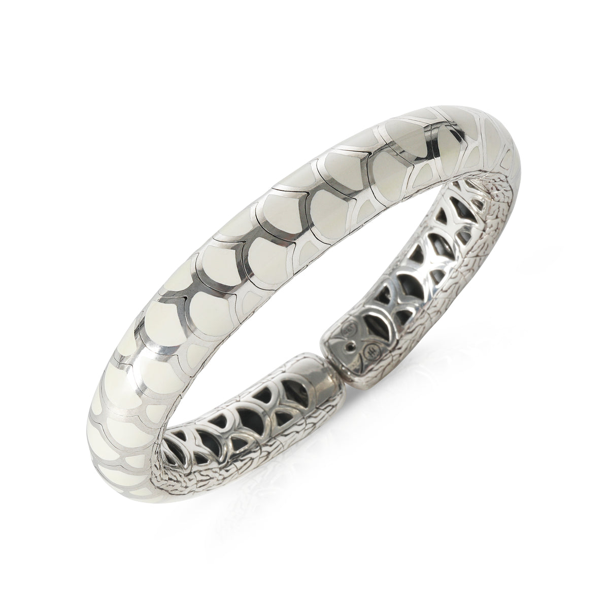 Sterling Silver Legends Naga Enamel Bracelet