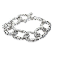 Sterling Silver  Kali Pebble Flat Link Bracelet