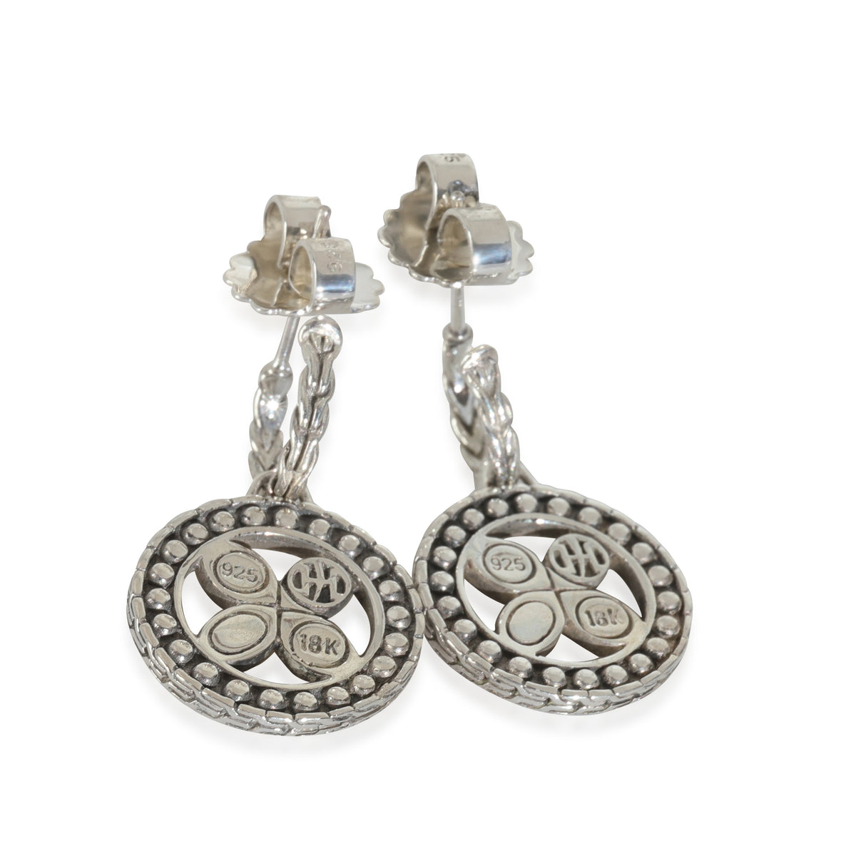 Yellow Gold & Sterling Silver  Kali Flower Earrings