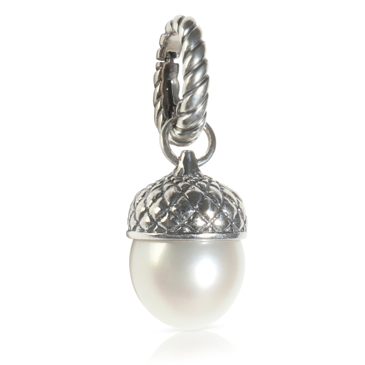 Sterling Silver Pearl Cable Collectibles Acorn Charm
