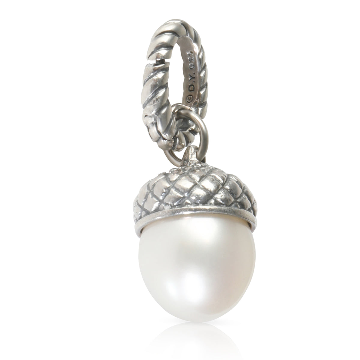 Sterling Silver Pearl Cable Collectibles Acorn Charm