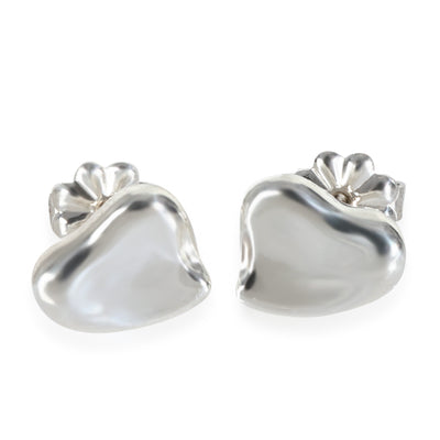 Sterling Silver  Elsa Peretti Full Heart Earrings