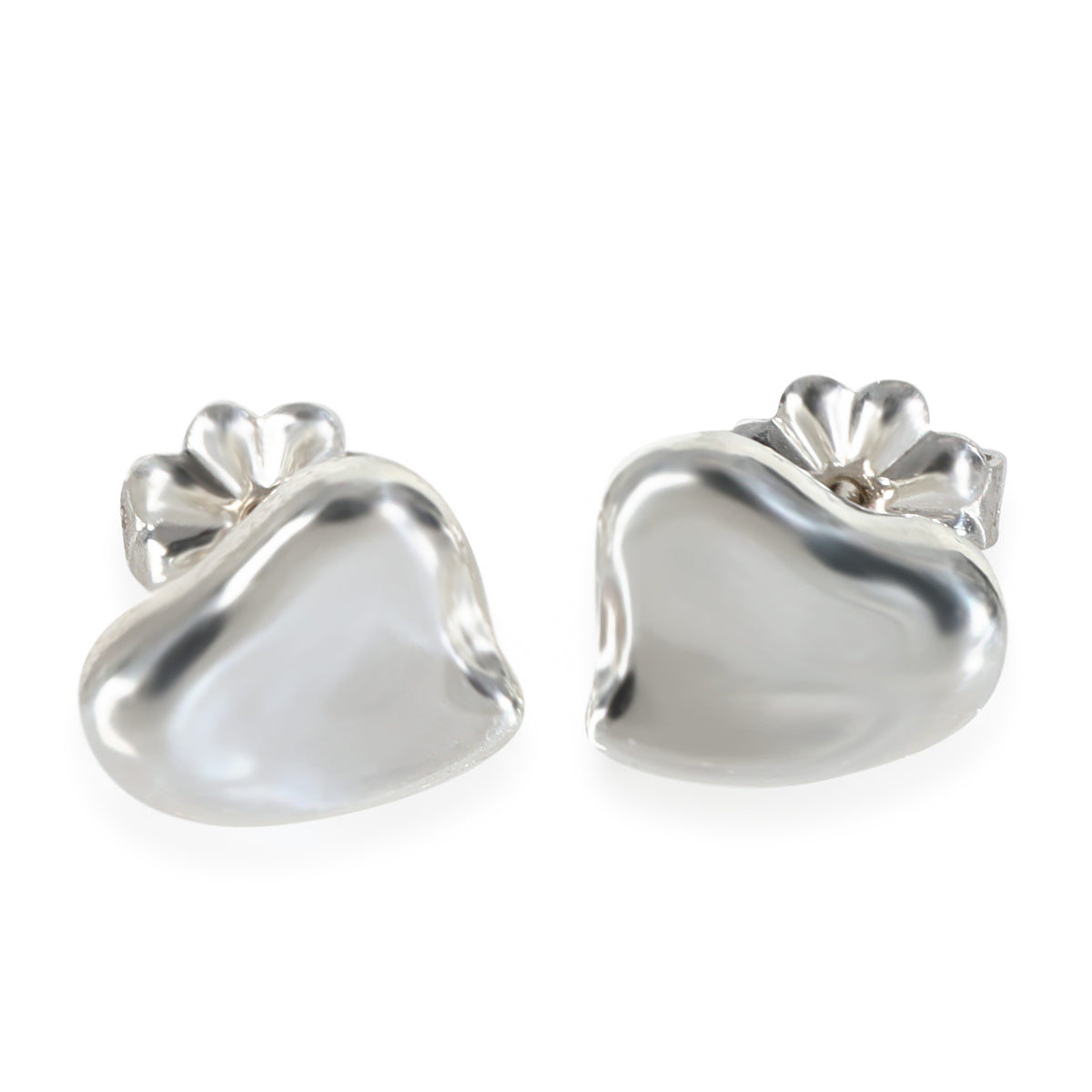 Sterling Silver  Elsa Peretti Full Heart Earrings