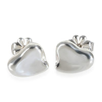 Sterling Silver  Elsa Peretti Full Heart Earrings