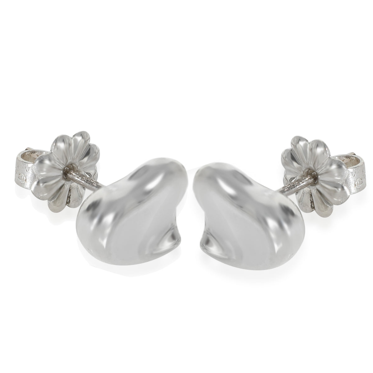 Sterling Silver  Elsa Peretti Full Heart Earrings