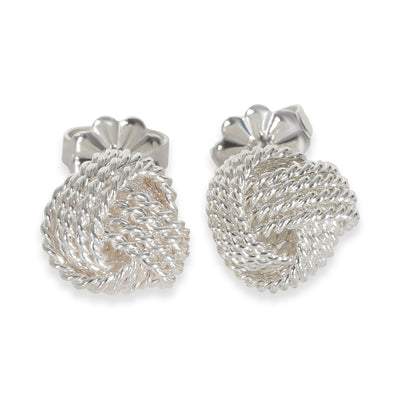 Twist Knot Earrings in Sterling Silver