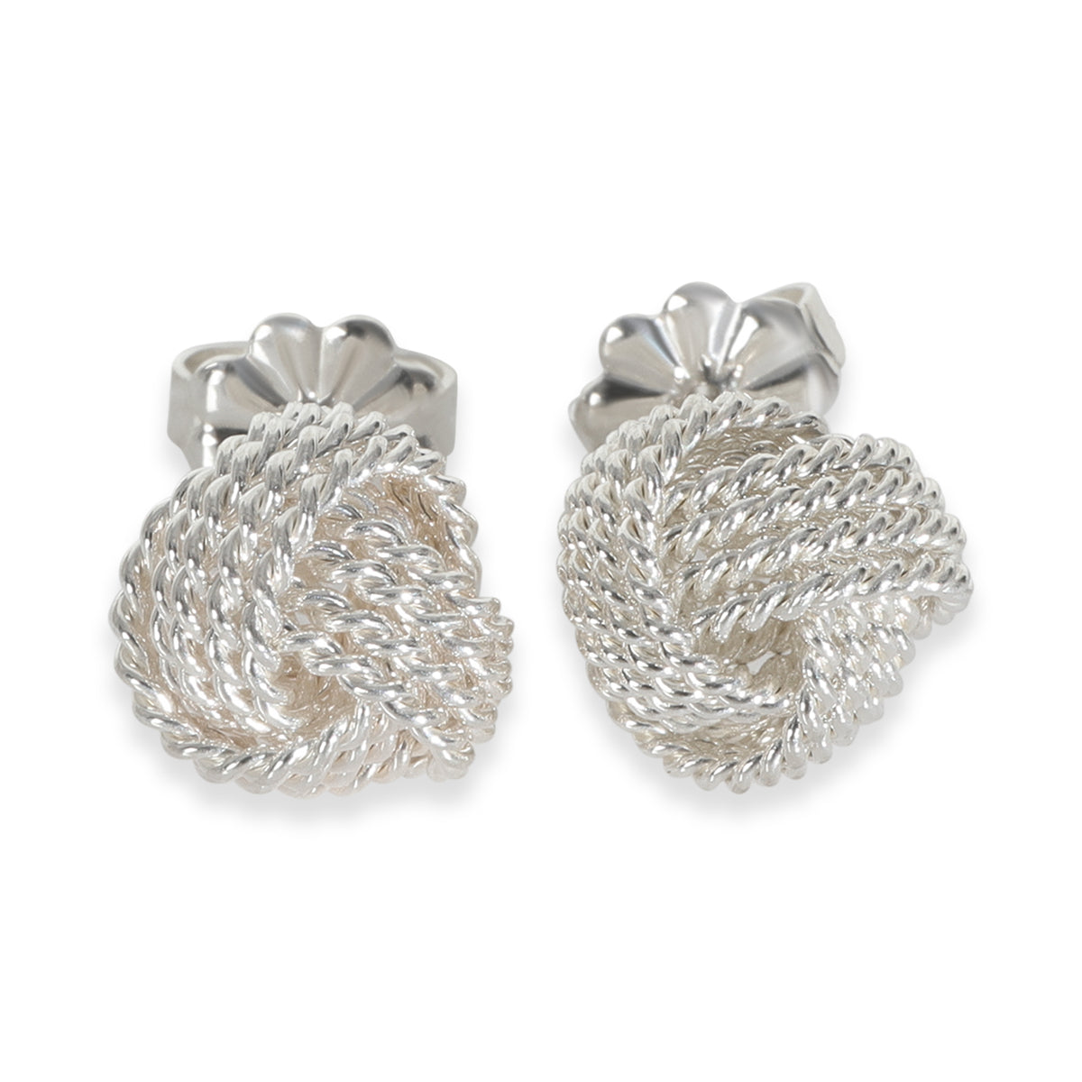 Twist Knot Earrings in Sterling Silver