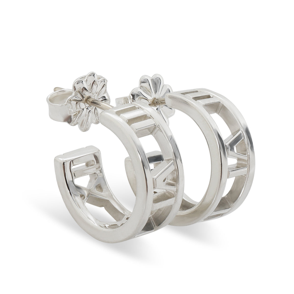 Sterling Silver  Atlas Hoop Earrings
