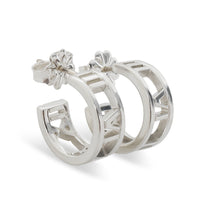 Sterling Silver  Atlas Hoop Earrings