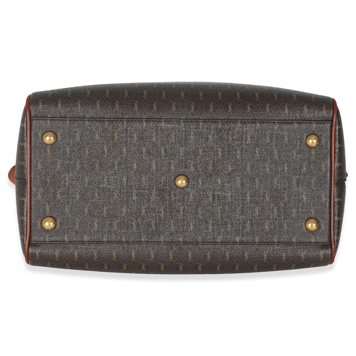 Monogram Canvas Tan Calfskin Classic Duffle Bag