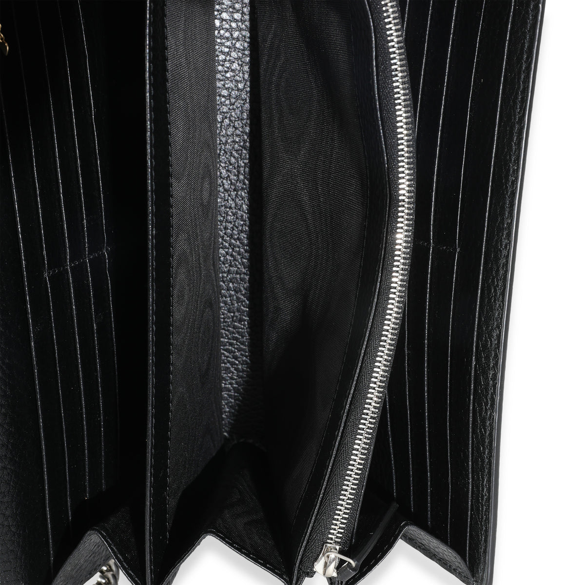 Gucci Black Dollar Calfskin Dionysus Chain Wallet Handbag ad1
