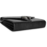 Gucci Black Dollar Calfskin Dionysus Chain Wallet Handbag clasp