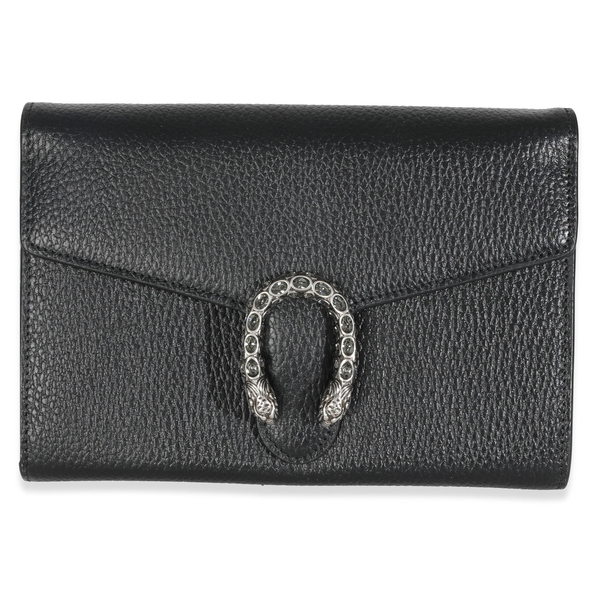 Gucci Black Dollar Calfskin Dionysus Chain Wallet Handbag fv