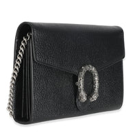 Gucci Black Dollar Calfskin Dionysus Chain Wallet Handbag pv
