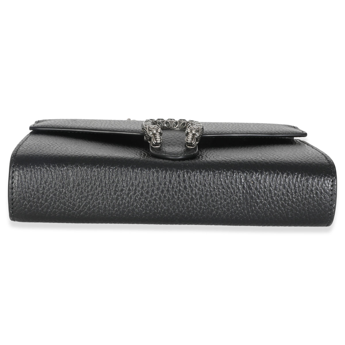 Gucci Black Dollar Calfskin Dionysus Chain Wallet Handbag stamp