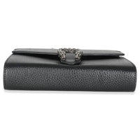 Gucci Black Dollar Calfskin Dionysus Chain Wallet Handbag stamp