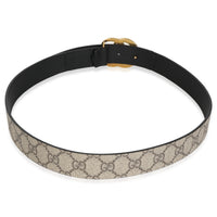 Beige GG Supreme Canvas Matte Plutone Calfskin Double G Belt 85/34