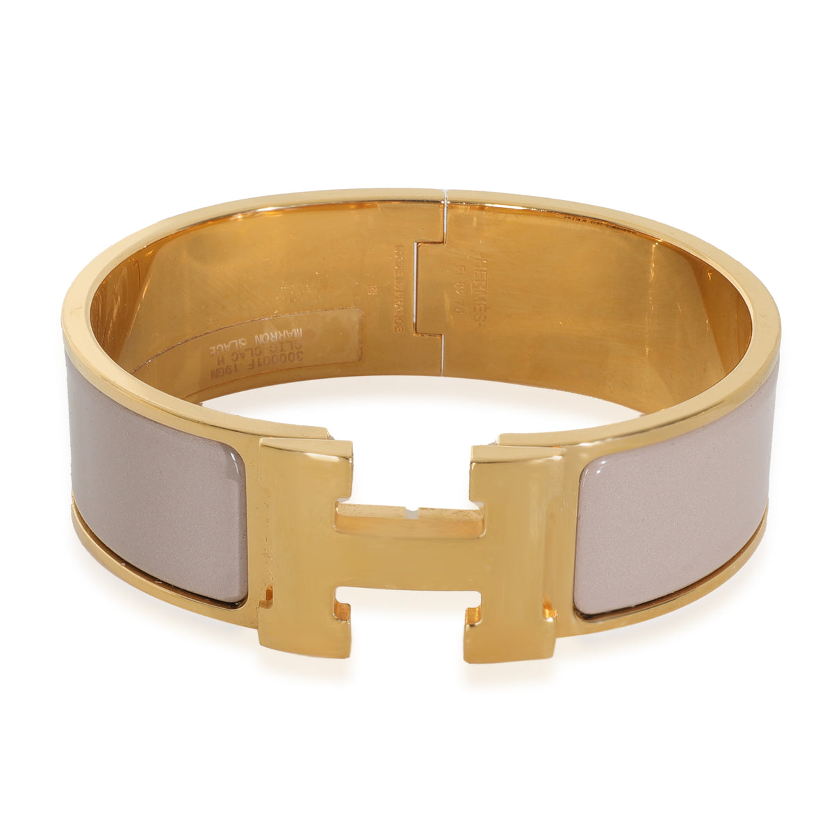 Gold-Plated  Clic Clac In Marron Glacé Bracelet