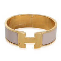 Gold-Plated  Clic Clac In Marron Glacé Bracelet