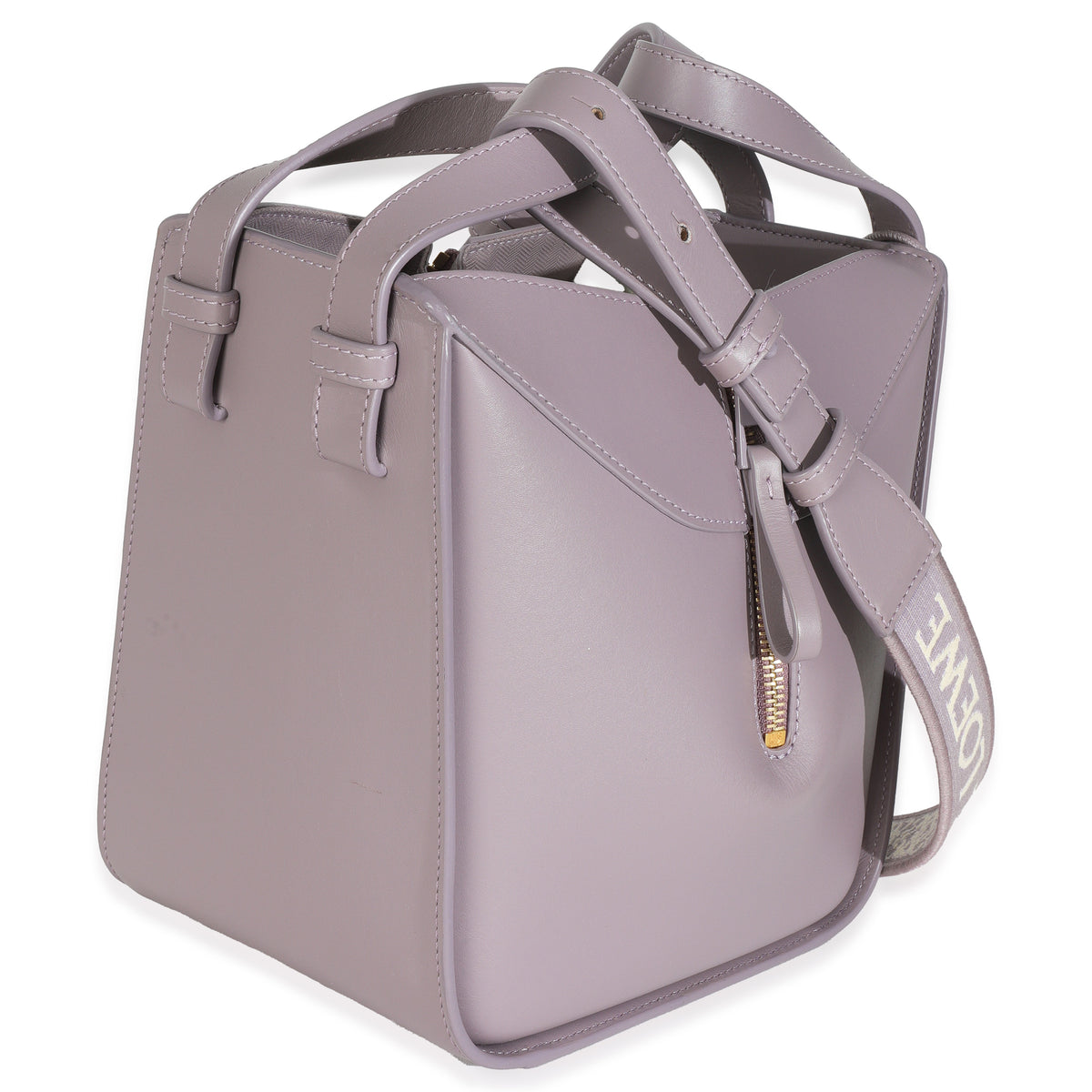 Loewe Purple Fog Calfskin Small Hammock Compact Shoulder Bag Handbag stamp