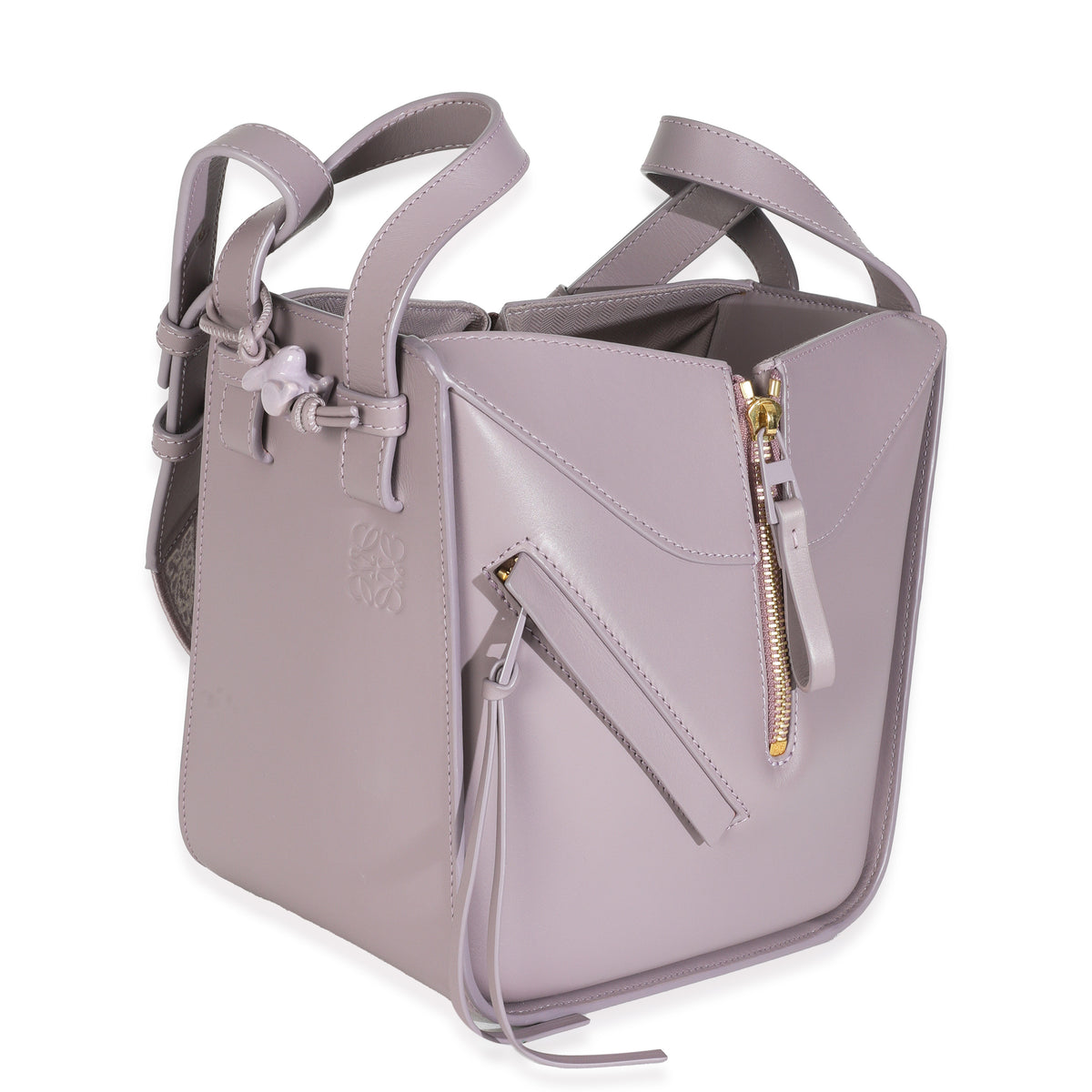 Purple Fog Calfskin Small Hammock Compact Shoulder Bag