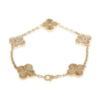 Yellow Gold Diamond Vintage Alhambra Bracelet