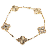Yellow Gold Diamond Vintage Alhambra Bracelet