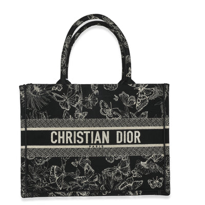 Black Canvas Butterfly New York Medium Book Tote