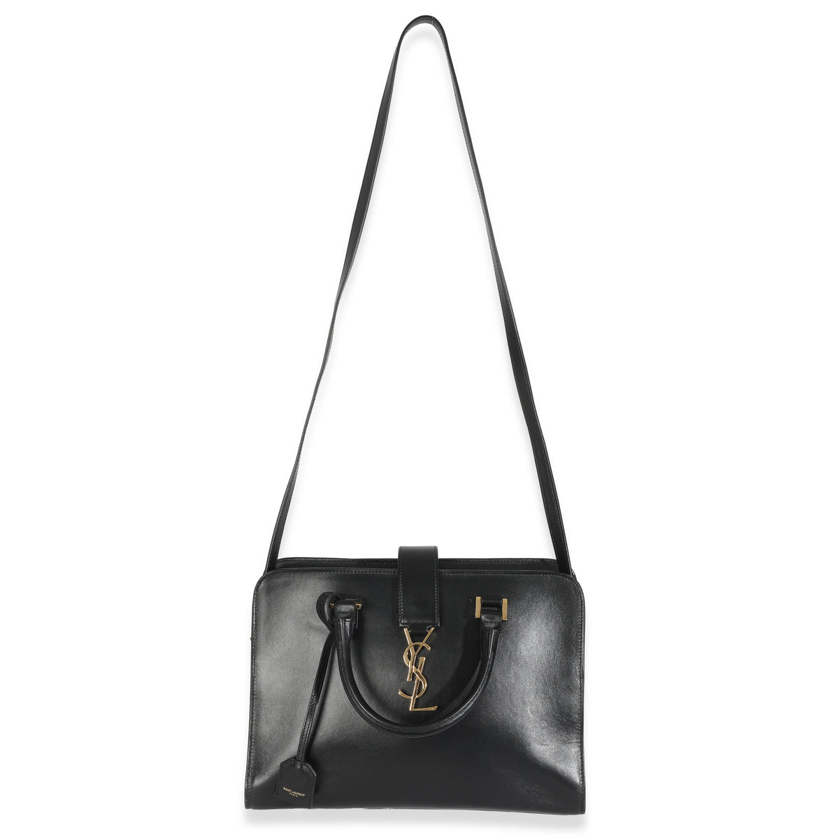 Black Smooth Calfskin Medium Monogram Cabas