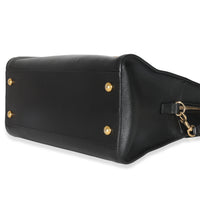 Black Smooth Calfskin Medium Monogram Cabas