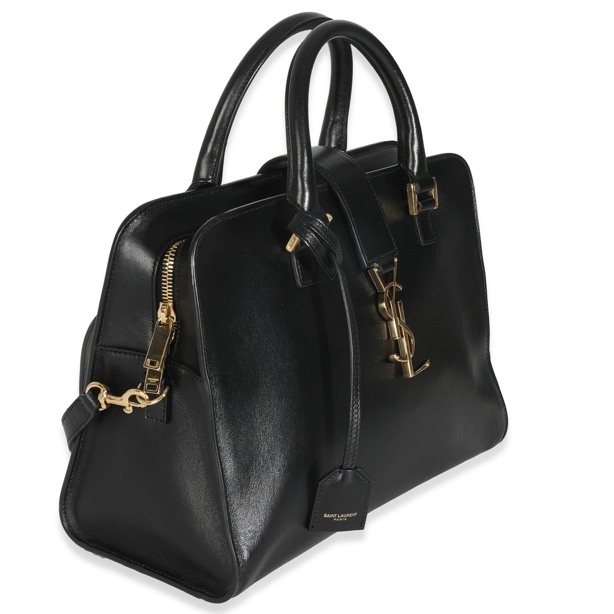 Black Smooth Calfskin Medium Monogram Cabas