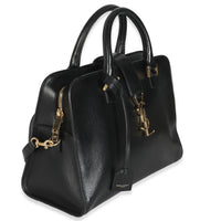 Black Smooth Calfskin Medium Monogram Cabas