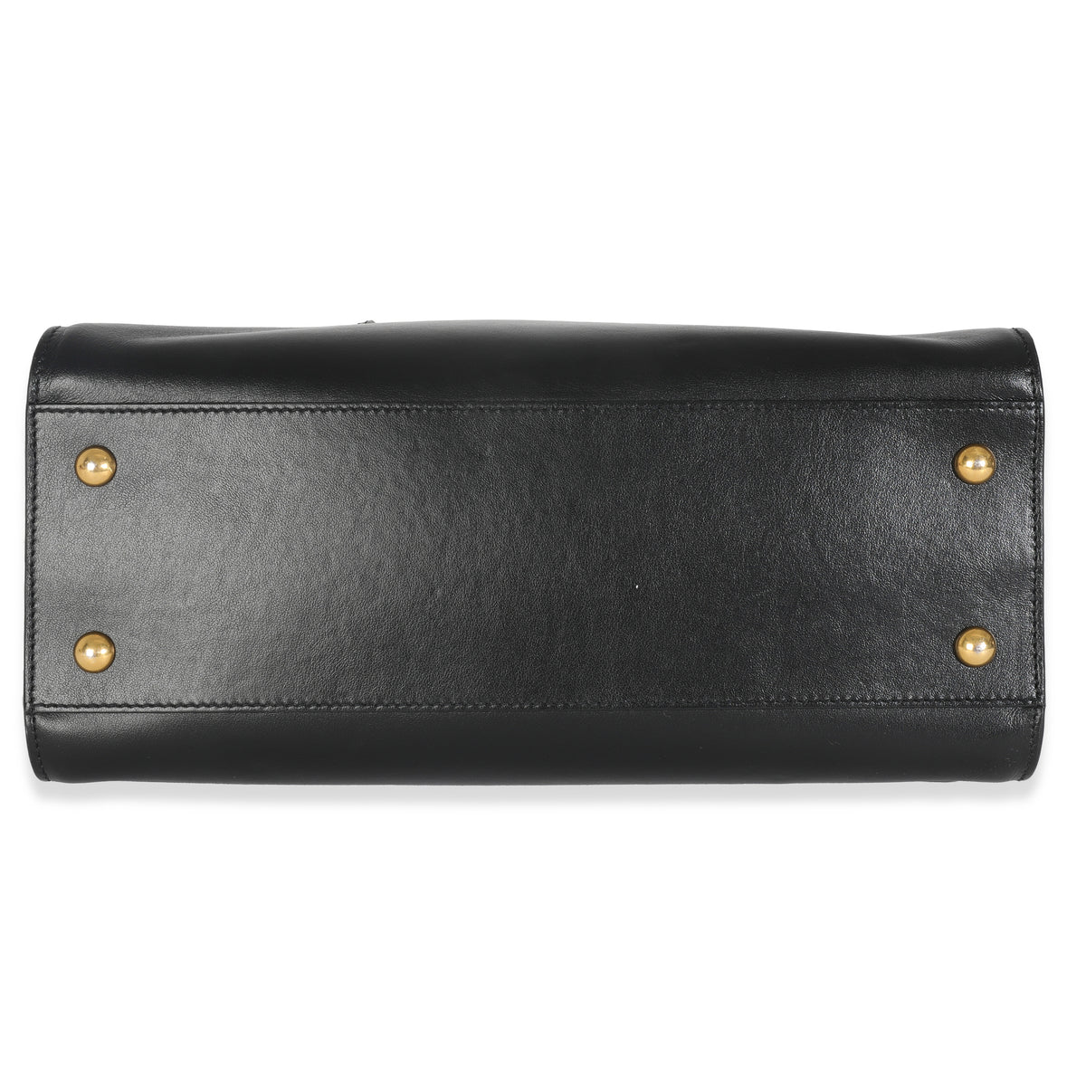 Black Smooth Calfskin Medium Monogram Cabas
