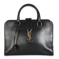 Black Smooth Calfskin Medium Monogram Cabas