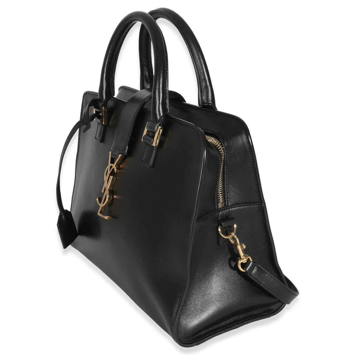 Black Smooth Calfskin Medium Monogram Cabas