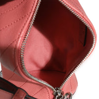 Pink Diagonal Quilted Calfskin Mini Blondie Barrel Bag