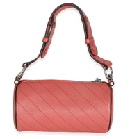 Pink Diagonal Quilted Calfskin Mini Blondie Barrel Bag