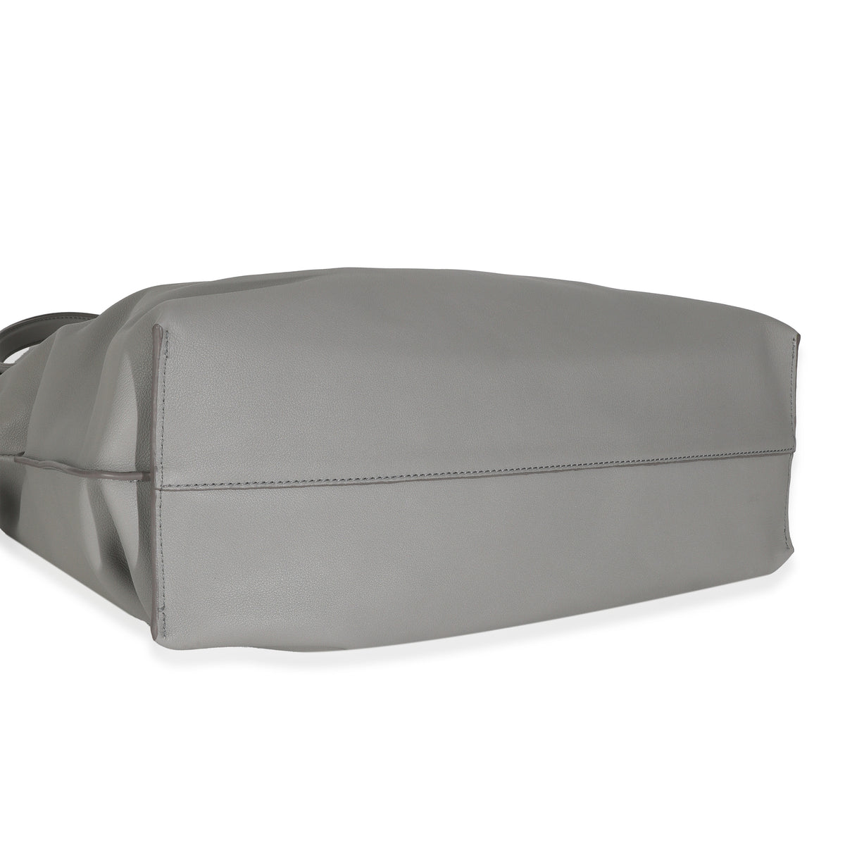 Pearl Grey Nappa Calfskin Large Flamenco Knot Hobo