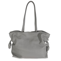 Pearl Grey Nappa Calfskin Large Flamenco Knot Hobo