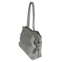 Pearl Grey Nappa Calfskin Large Flamenco Knot Hobo