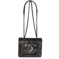 Silver Ombre Python Antico Flap Bag