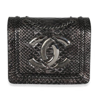 Silver Ombre Python Antico Flap Bag