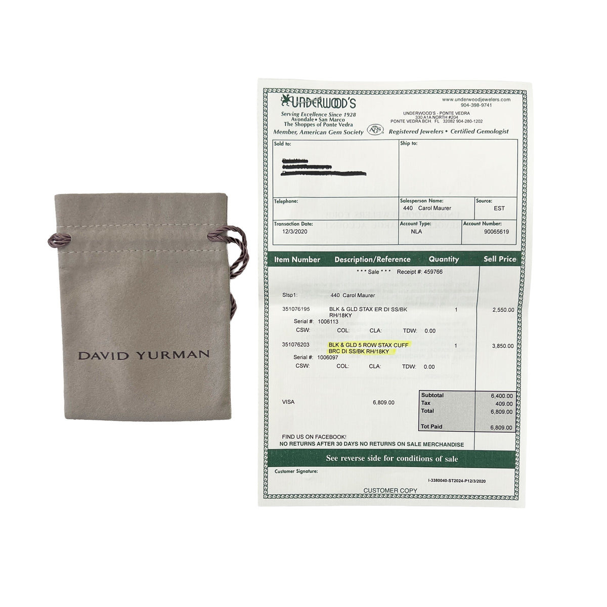 Yellow Gold & Sterling Silver Diamond Stax 5 Row Cuff Bracelet