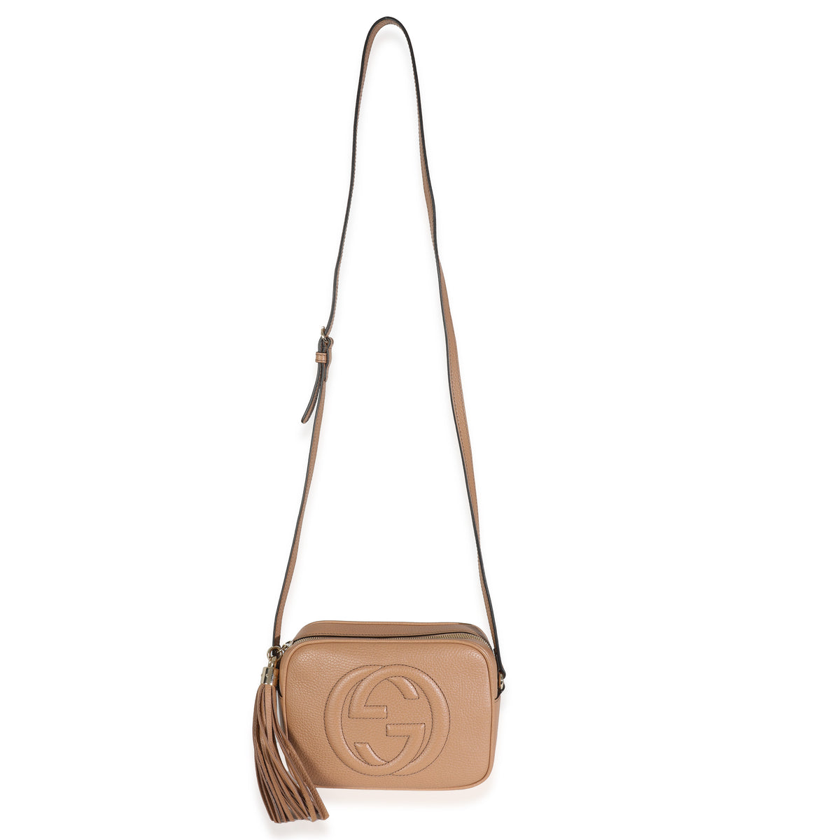 Camelia Pebbled Calfskin Small Soho Disco Bag