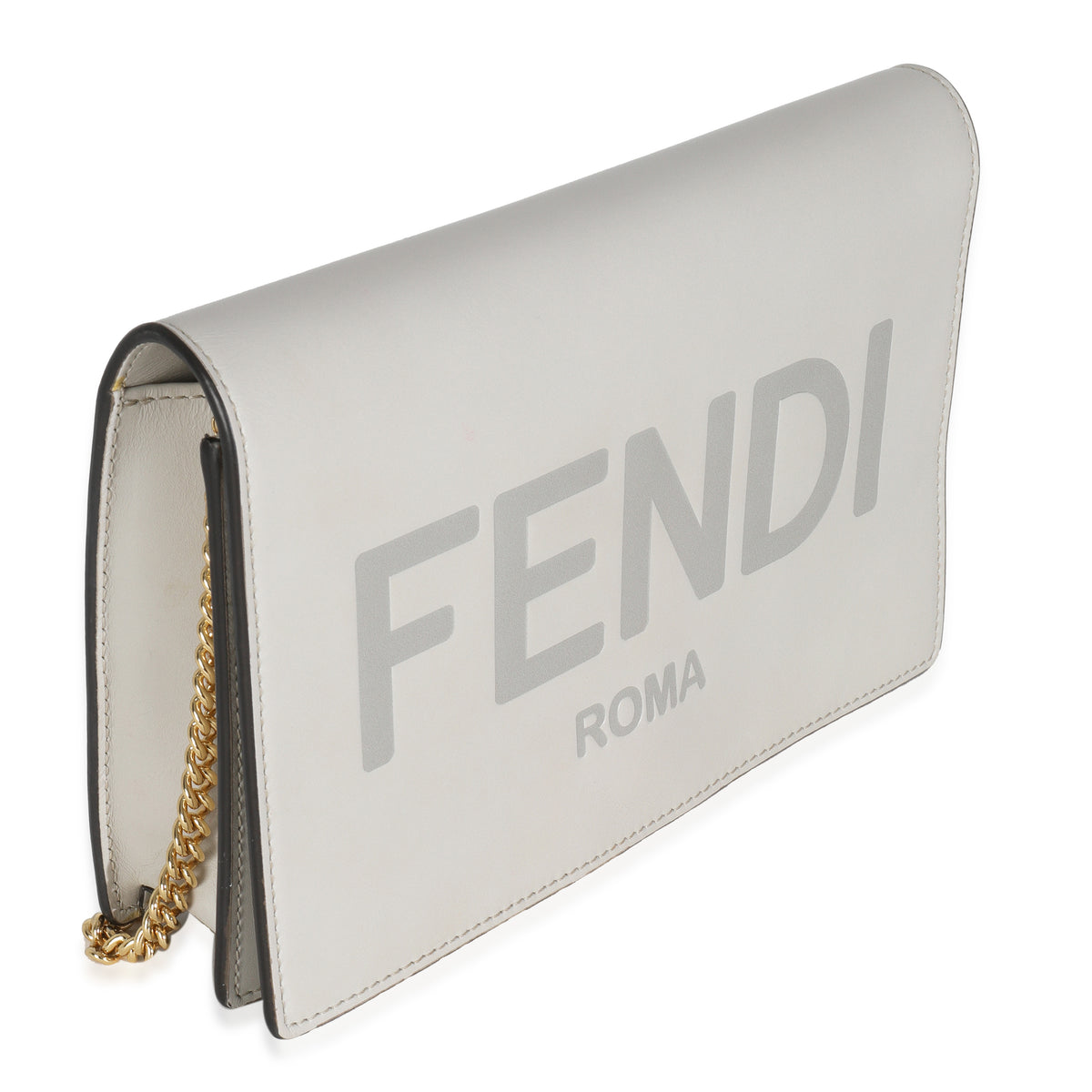 Vitello King Tamponato Logo Embossed Medium Wallet On Chain