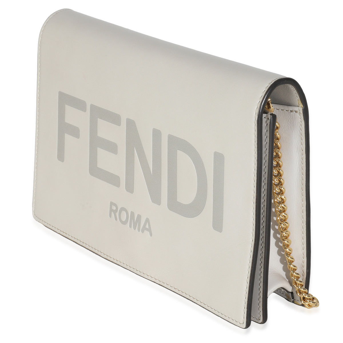 Vitello King Tamponato Logo Embossed Medium Wallet On Chain